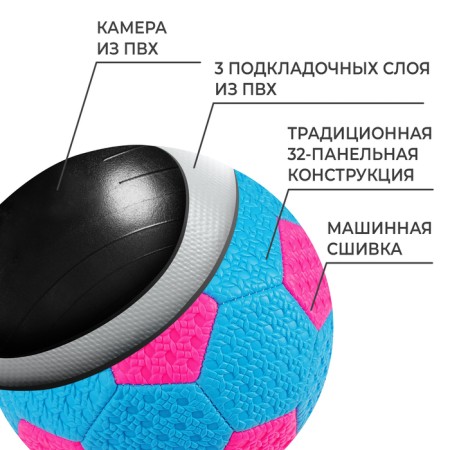 Ball football beach, PVC, machine stitches, 32 panels, p. 2, color mix-2