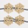A set for the decor of the dining rooms "Snowflake", 4 pcs, col. gold 7x8 cm 100% p/e, felt