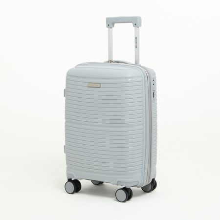 Small suitcase 20 "On a zipper, code lock, 4 wheels, color gray color