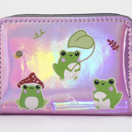 Wallet with a holographic effect "Frog", 12.5x9x2 cm-1