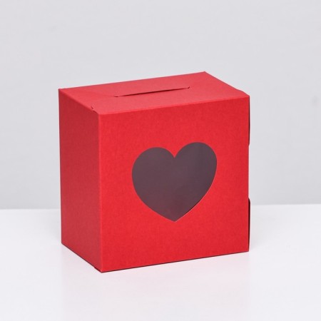 Box the team, red, 10 x 10 x 6.5 cm