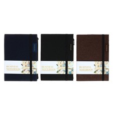 The diary is low, PVC cover, A5 format, 140 sheets in a cage, elastic band, with pockets, mix
