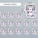 A set of buttons for creativity is a tree "Kitten - Hello!" set 15 pcs 2.7x2.3 cm