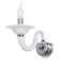 Sconces classic "shell", 1 lamp 40W E14, base white chrome 28x28x28 cm