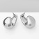 Earrings plastic "drop" Faith, color silver
