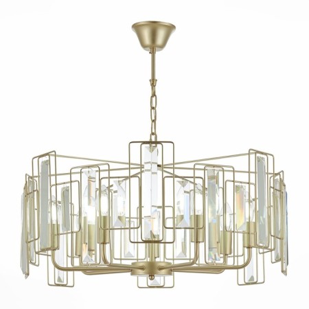 Suspended EVOLUCE lamp. Sle103403-07. Giano. 7x40 watts, E14, 65x65x28 cm, Shampan