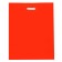 Polyethylene package with a cut handle, red 40-50 cm, 60 μm