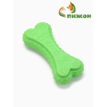 Chewing toy "Volumetric bone with paws", TPR, 12 cm, green
