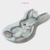Glass Serving shares "Easter rabbit", 21 × 13.5 × 1.8 cm