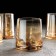 Set for drinks from Eco glass, 7 items: Capherine 1 L, 10 × 24.5, 6 glasses 250 ml, Golden color