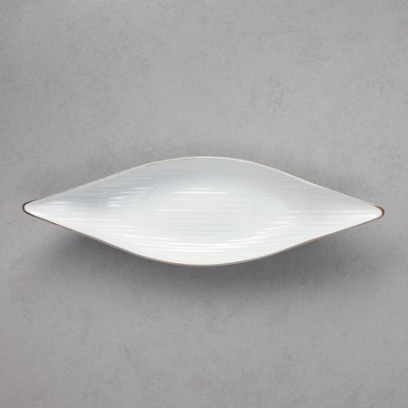 Board salad bowl, 350 ml, gold stroke, porcelain, Iran-2