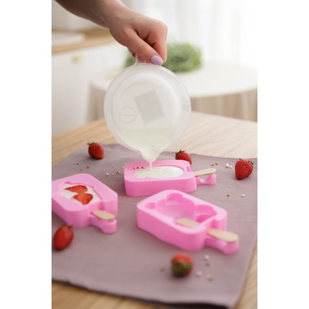 Form for ice cream “Pineapple”, silicone, 14 × 7.5 × 2.5 cm, pink color-6