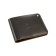 Wallet, kobovnaya button, brown, dark, smooth