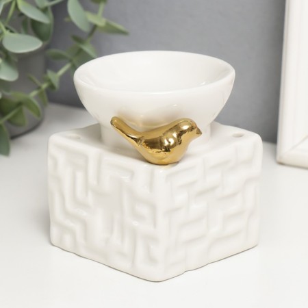 Aroma lamp ceramics "Golden Figure" 9,5x7.5x7.5 cm, mix-1