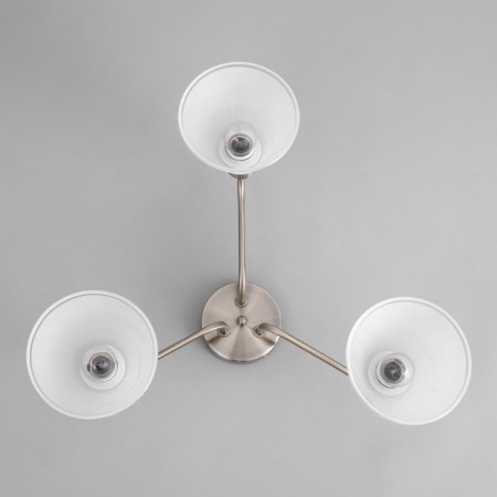 Chandelier "Patricia" 3x40W E27 white, gold 56x56x35cm-3