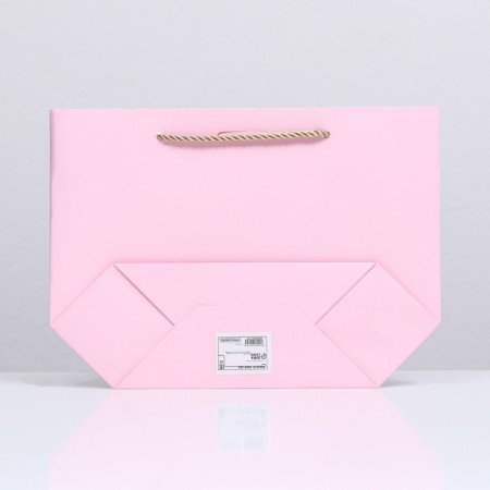 Gift package with a ribbon of 19 x 20 x 9 cm "Pink"-1