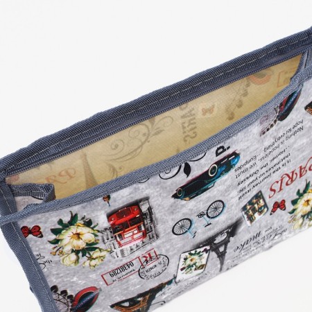 Lightning cosmetic bag, gray color-2
