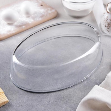 Oval shape for baking and baking of heat -resistant glass Borcam, 1.5 l, 18 × 26 cm, without a lid-2