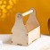 Wooden Kashpo 24.5 × 13.5 × 9.5 (25) cm stella click, with a handle, natural