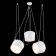 Suspended EVOLUCE lamp. Sle120653-03. TRIESTE. 3x40 watts, e27, 200 cm, white color