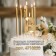 Candle in the cake on the skewer "Almaz", the number "6", champagne, 4.8x2.6 cm