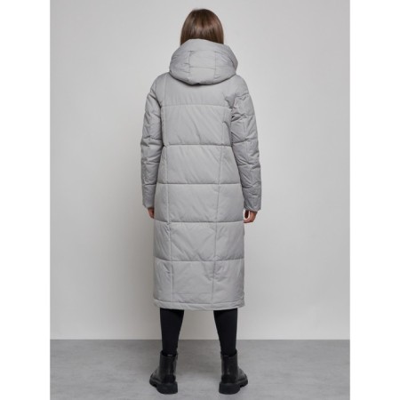 Coat insulated winter female, size 44, color gray color-3