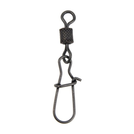 Twal with a fastener Namazu Pro Rolling Ribbed Swvel, Carbon, Size 3. Test-57 kg-1