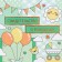 Birth certificate "Airy balls" embossing, green background, a5