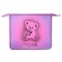 Folder for notebooks A5, 240 x 205 x 40 mm, lightning from above, plastic, PT 73-12, "Bear with a bow" (voluminous 3D risuki with a metallic effect)