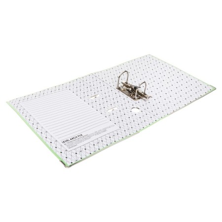 A4, 50 mm, calligrata registrar folder, PVC, embossing "flax", metal edging, pocket for a spine, assembled, pistachio, mix-4