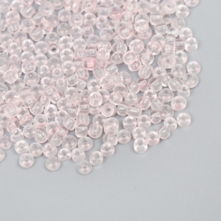 Glass beads 8/0 "translucent. Pink marshmallows" 10 g-1