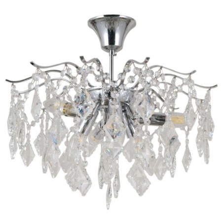 Crystal chandelier Bencrezo B21080/6CR+CL, 6x40W, E14, 41x47x47 cm, color chromium