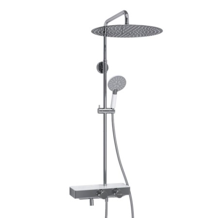 The shower system wasserkraft a113.117.058.ch Thermo, tropical shower, thermostat, chrome
