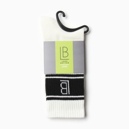 Women's socks LB HYPE 456, white color, rr 36-41-2