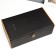 Casket wood, leatherette for 2 bottles "black with orange insert" 4 items 34.5x20x12 cm 51968