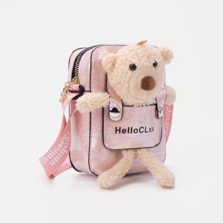 Bag's bag with lightning, pink color