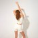 T-shirt shortened female Minaku: Basic Line Color Ecrew, rr 44
