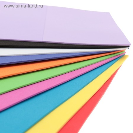 Set "Foam" A4, 10 sheets, 10 colors, thickness 2 mm-3