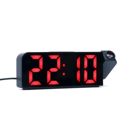 Clock - Electronic desk an alarm clock with a projection on the ceiling, thermometer, calendar, USB-4