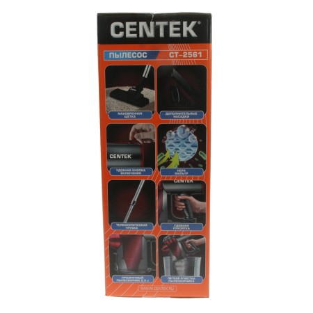 Vacuum cleaner Centek CT-2561, vertical, 1000/150 W, 0.5 l, black and red-9