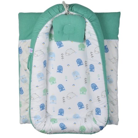 Sleeping nest "Owls", green color-1