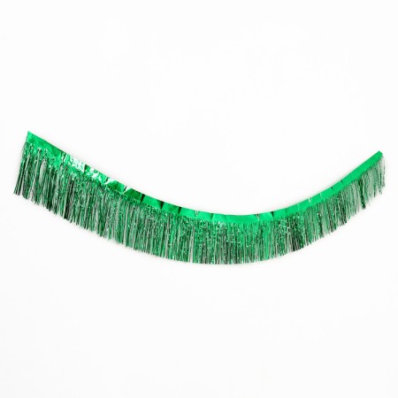 Garland "rain" with sticky tape, 2 meters, green color