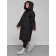 Coat insulated winter female, size 42, black color