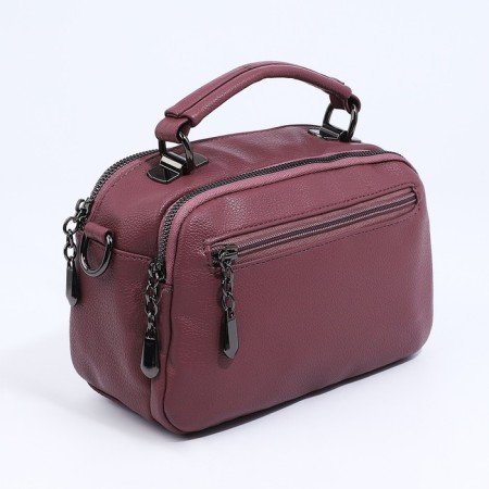 Bag Cross-Bodi with a zipper, pink color-3