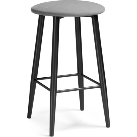 Haric Gangtock chair Silver Metal/velor, black/gray 38x38x62 cm