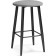 Haric Gangtock chair Silver Metal/velor, black/gray 38x38x62 cm