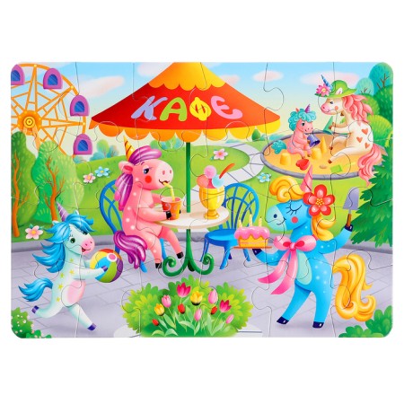 Maxi-Puzzles 2 in 1 "Pony and dinosaurs No. 1", 24 and 35 elements-2