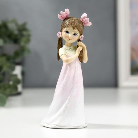 Souvenir Polystone "Baby with flowers in hair" 15.5x6x6.5 cm