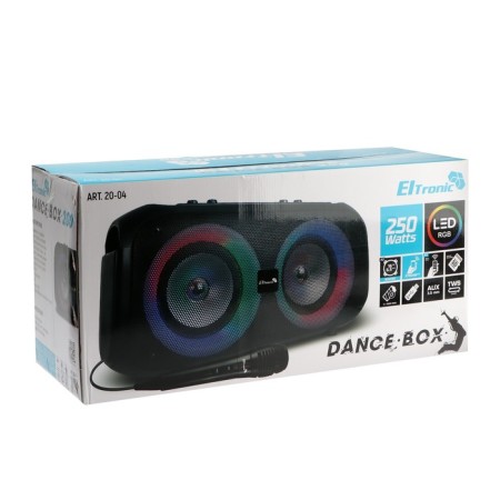 Portable karaoke system Eltronic Dance Box 200, 25W, BT, SD, AUX, TWS, remote control, backlight-10