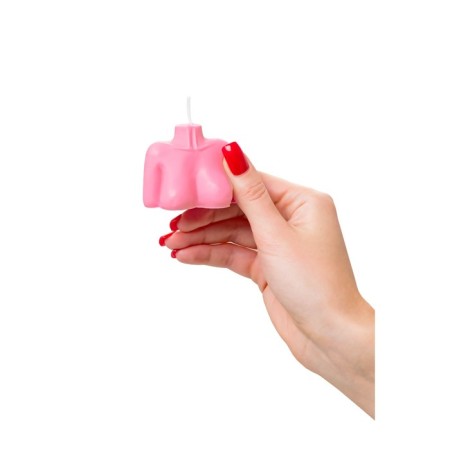 Candle Pecado BDSM "Women's Silhouette", Pink color, 49 g-6